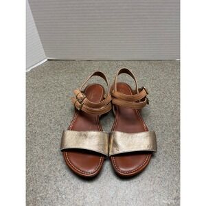 Lucky Artisan Sandals. Gold/tan Ankle Strap Sandals. Women's Size 9.5M